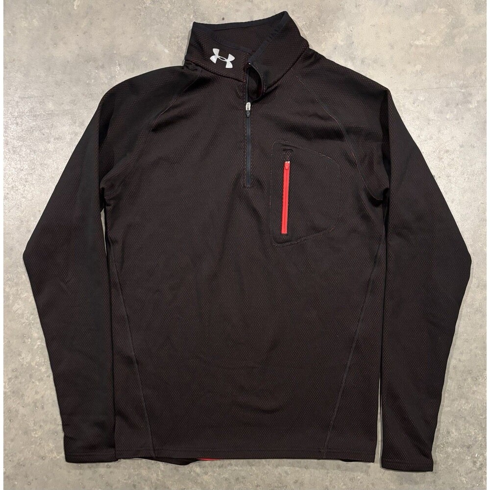 Under Armour Run Fitted 1/4 Zip Performance Pullover Men's Medium Coldgear